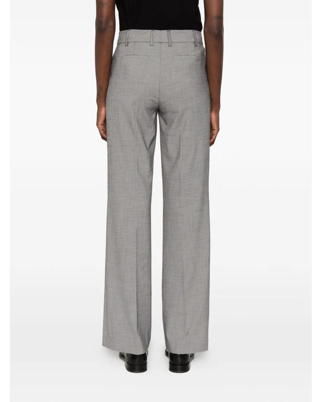 NINA 14.7 Gray Micro-Check Trousers