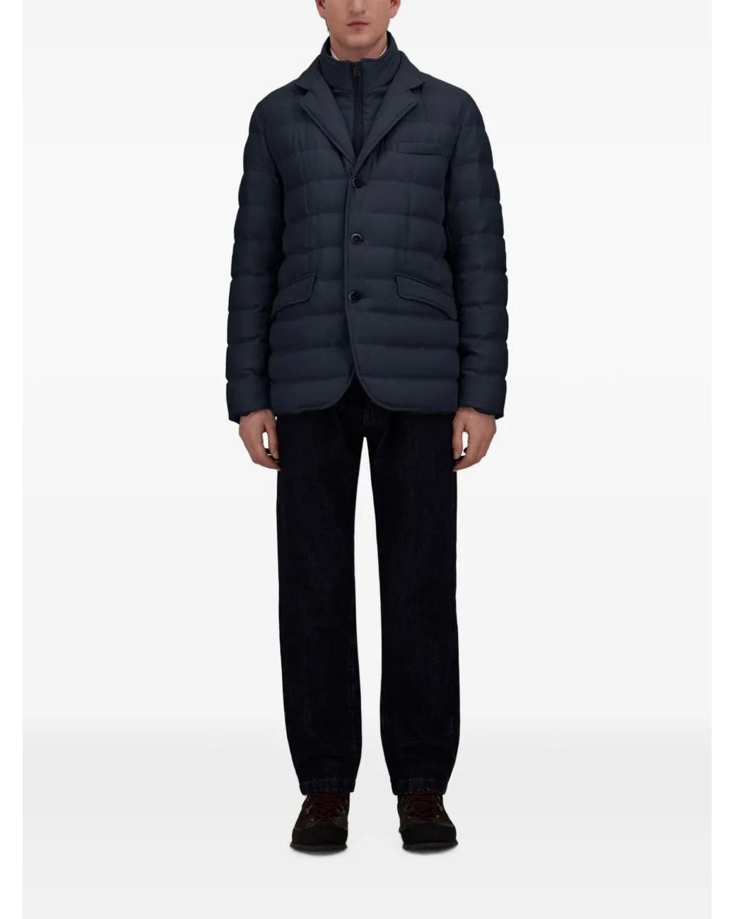 Herno Blue Quilted Padded Jacket for men