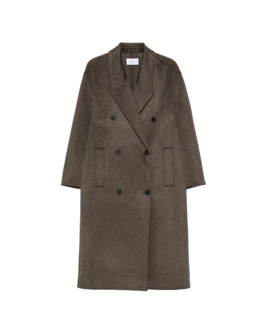 The Dynamis Studio Brown Double-Breasted Peak-Lapel Coat