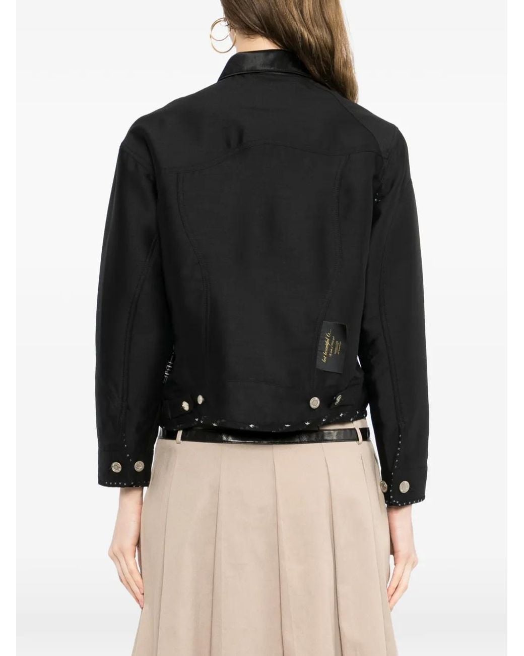 Undercover Black Printed-Hem Jacket