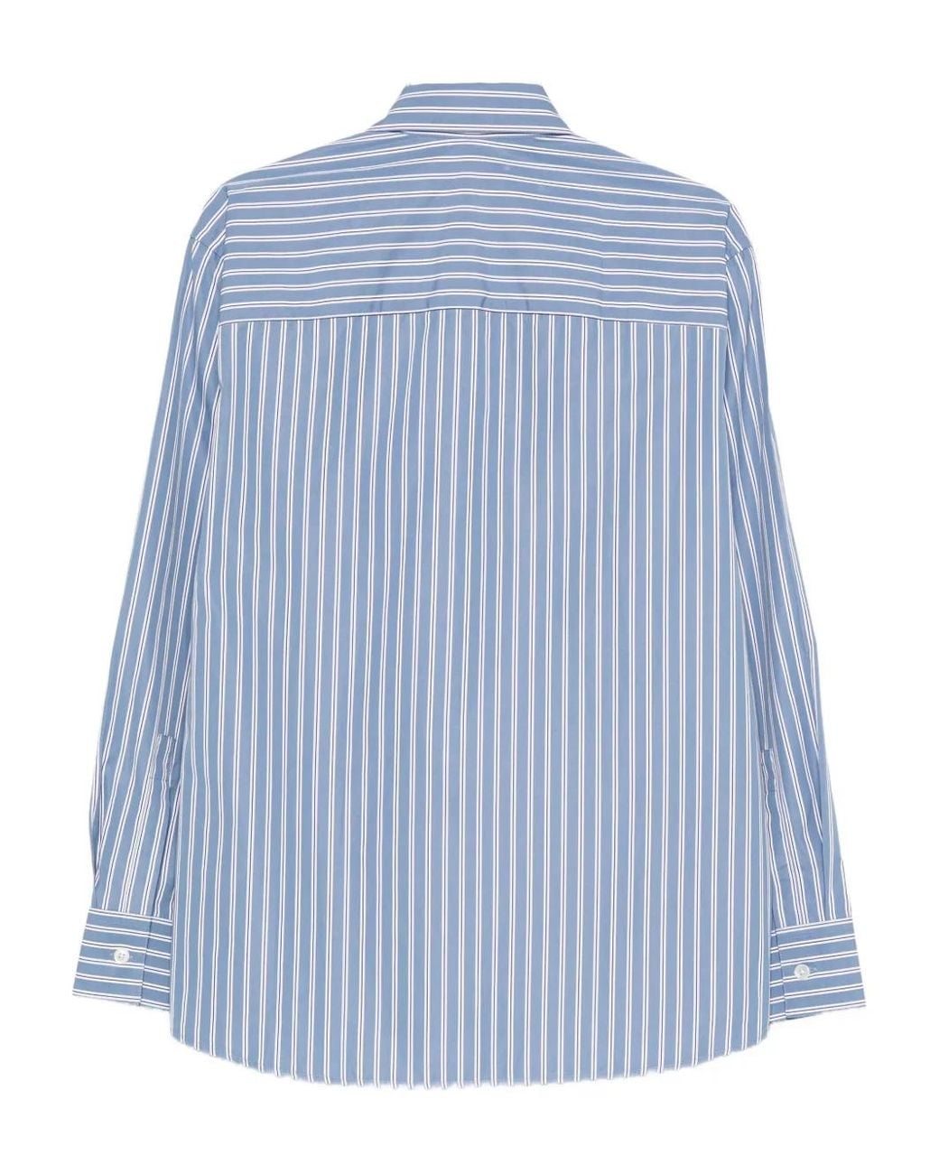 sunflower Blue Striped Buttoned Shirt for men