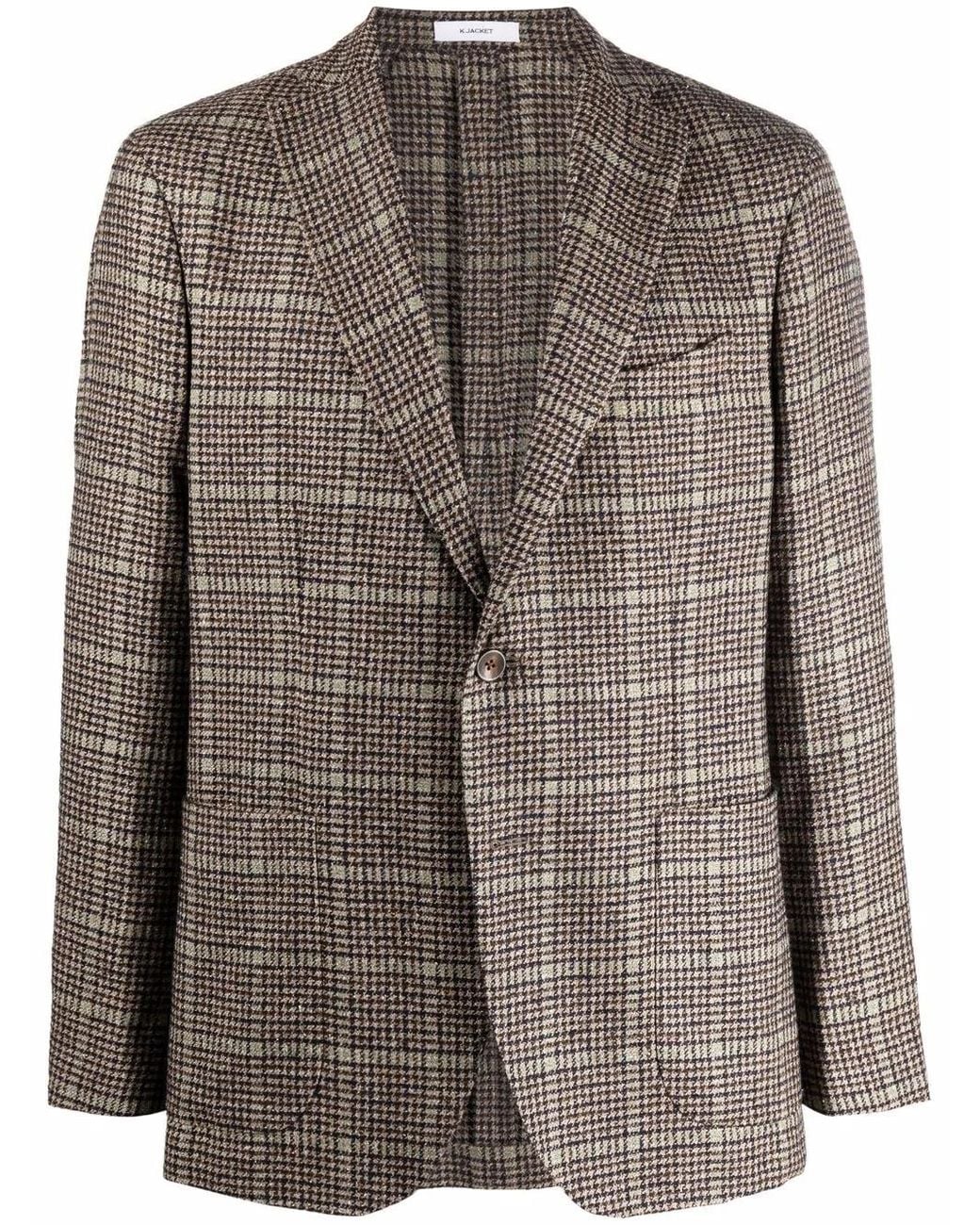 Boglioli Geruite Blazer in het Brown voor heren