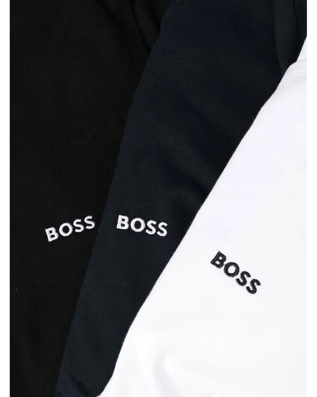 Boss Black Set Of Three Long-Sleeve T-Shirts for men