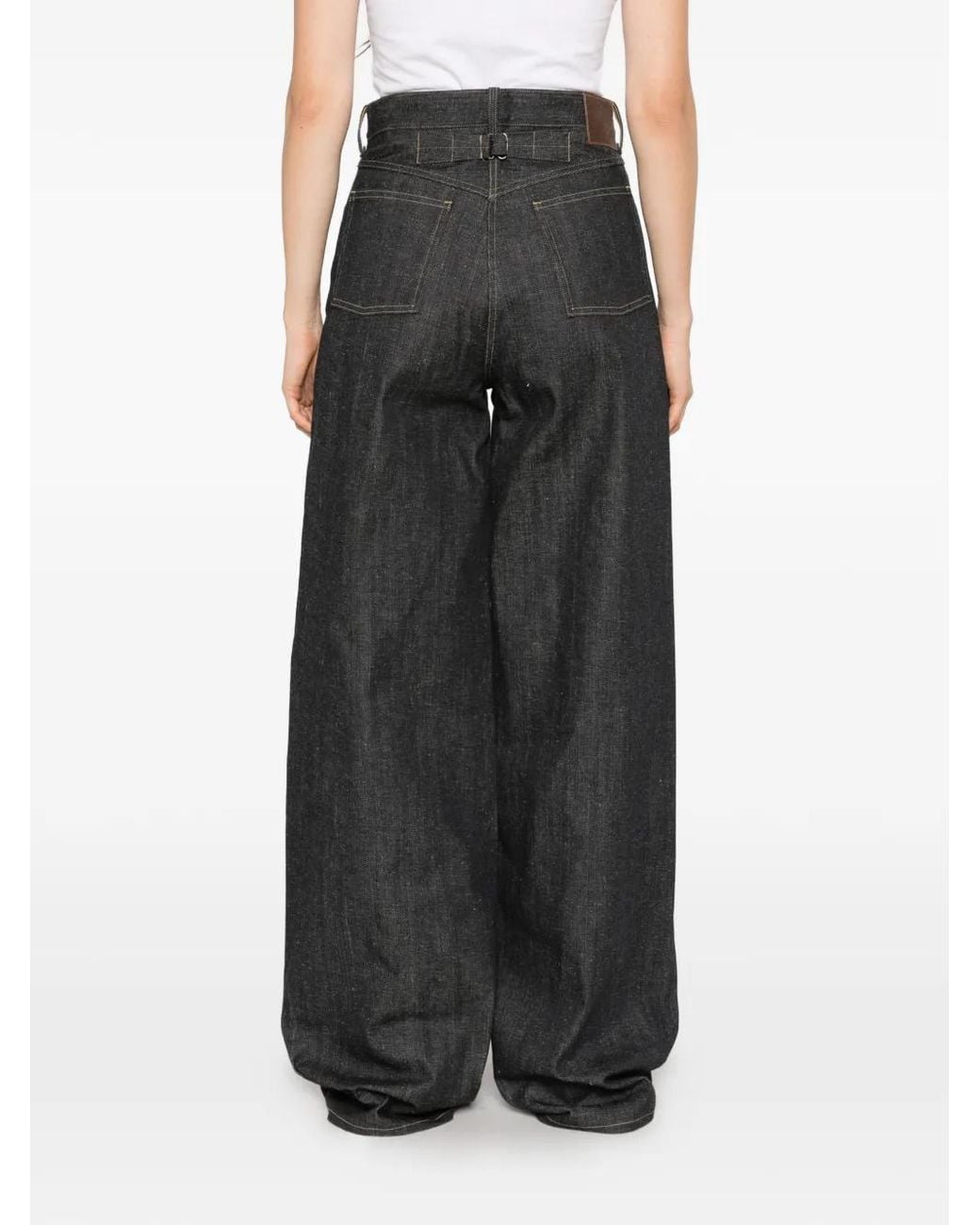 TAIGA TAKAHASHI Gray High-Rise Wide-Leg Jeans