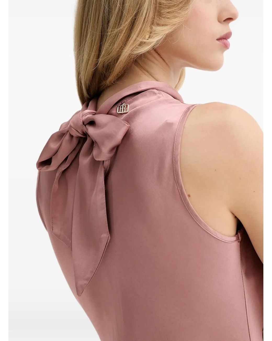 Fracomina Pink Midikleid mit Schleife