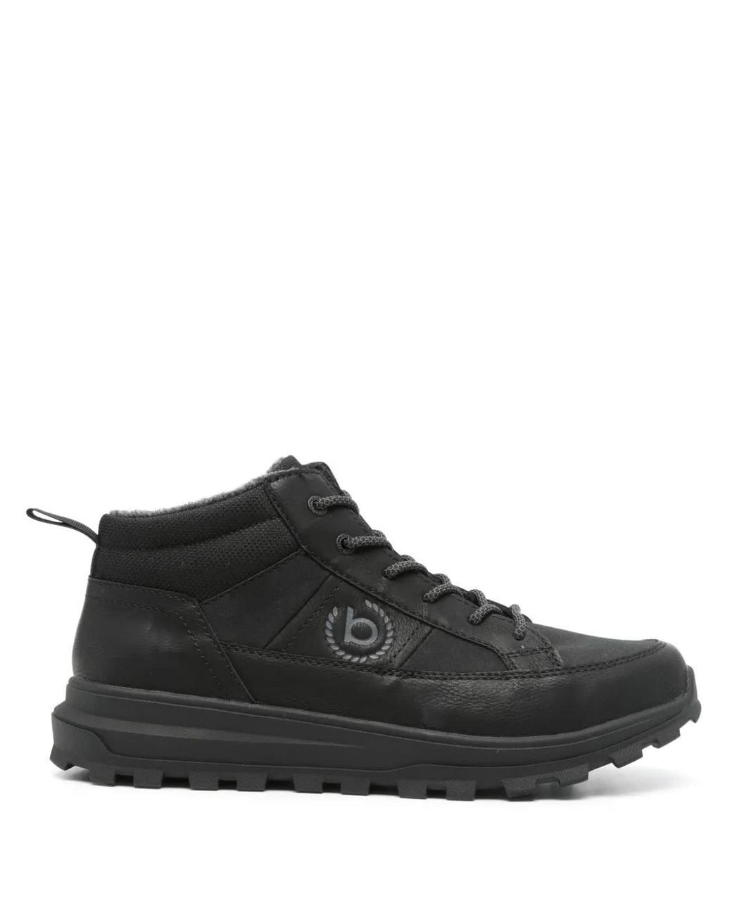Bugatti Black Logo-Print Ankle Boots for men