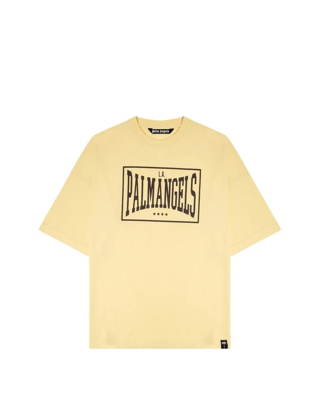 Palm Angels Metallic Vintage Box Logo-Print Cotton T-Shirt for men
