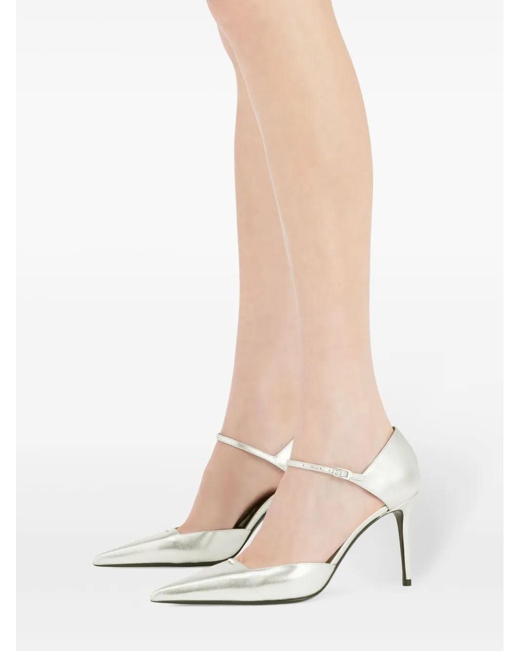 Giuseppe Zanotti White 85Mm Raquel D'Orsay Pumps