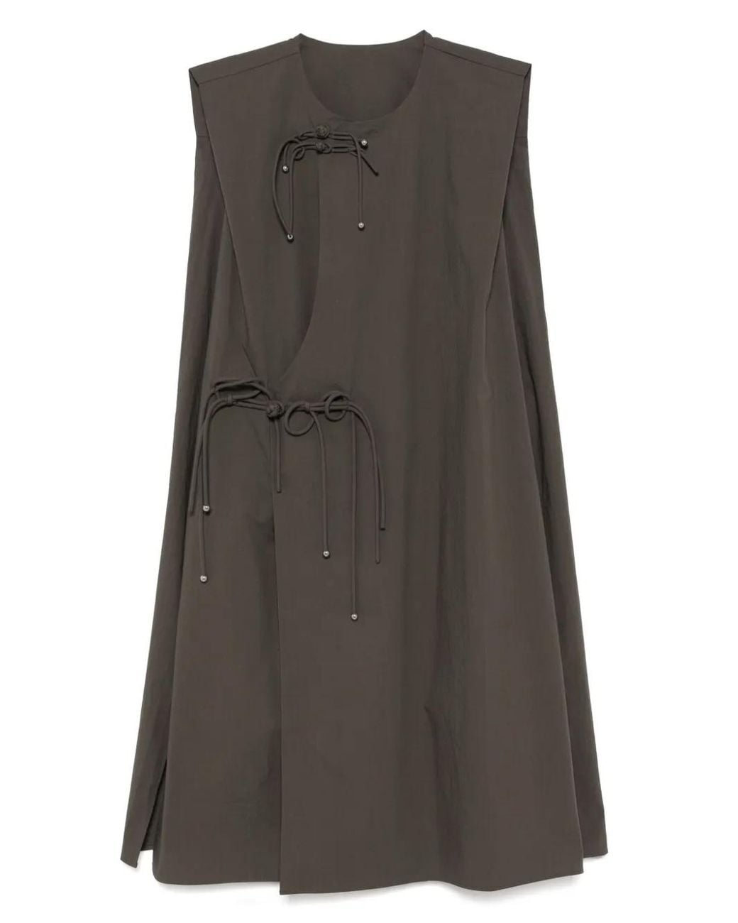 JNBY Gray Bead-Embellished Sleeveless Dress