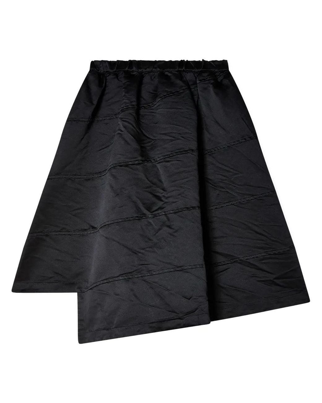COMME DES GARÇON BLACK Black Asymmetric Mini Skirt