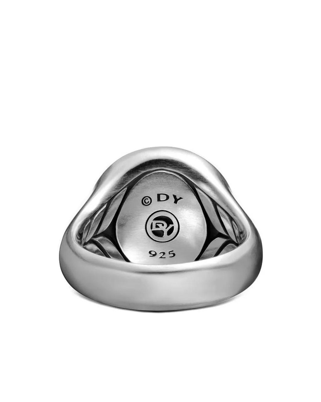 David Yurman Black Sterling Maritime Compass Diamond Signet Ring for men