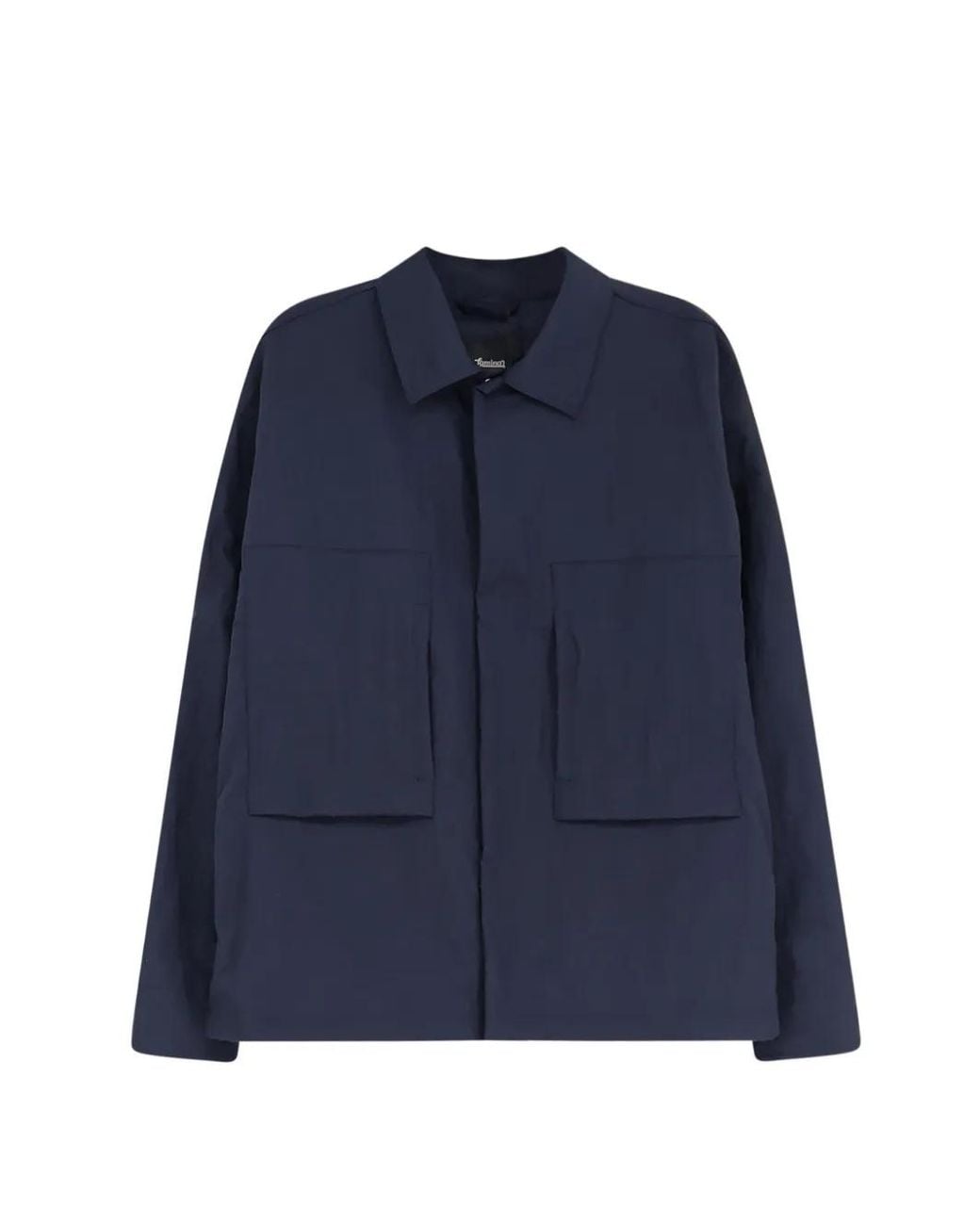 Laminar Blue Patch-Pocket Shirt Jacket for men