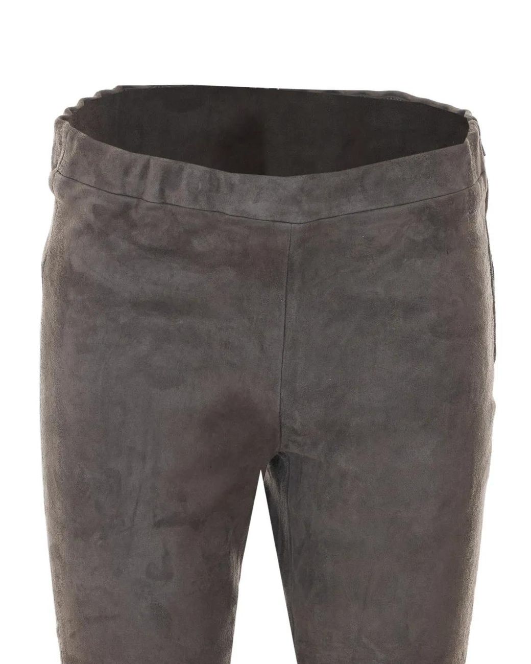 Arma Gray Suede Slim-Fit Trousers