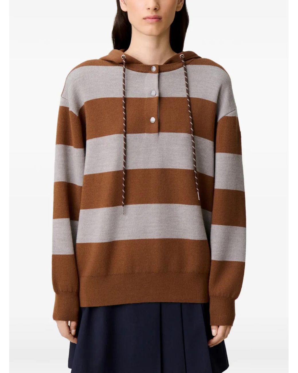 Claudie Pierlot Brown Hoodie À Rayures