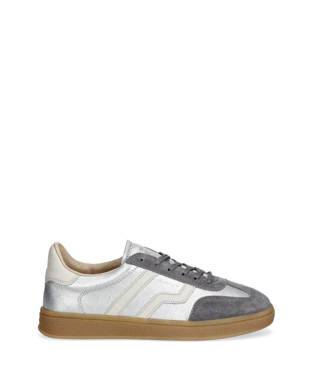 Gant White Cuzima Suede Panelled Sneakers