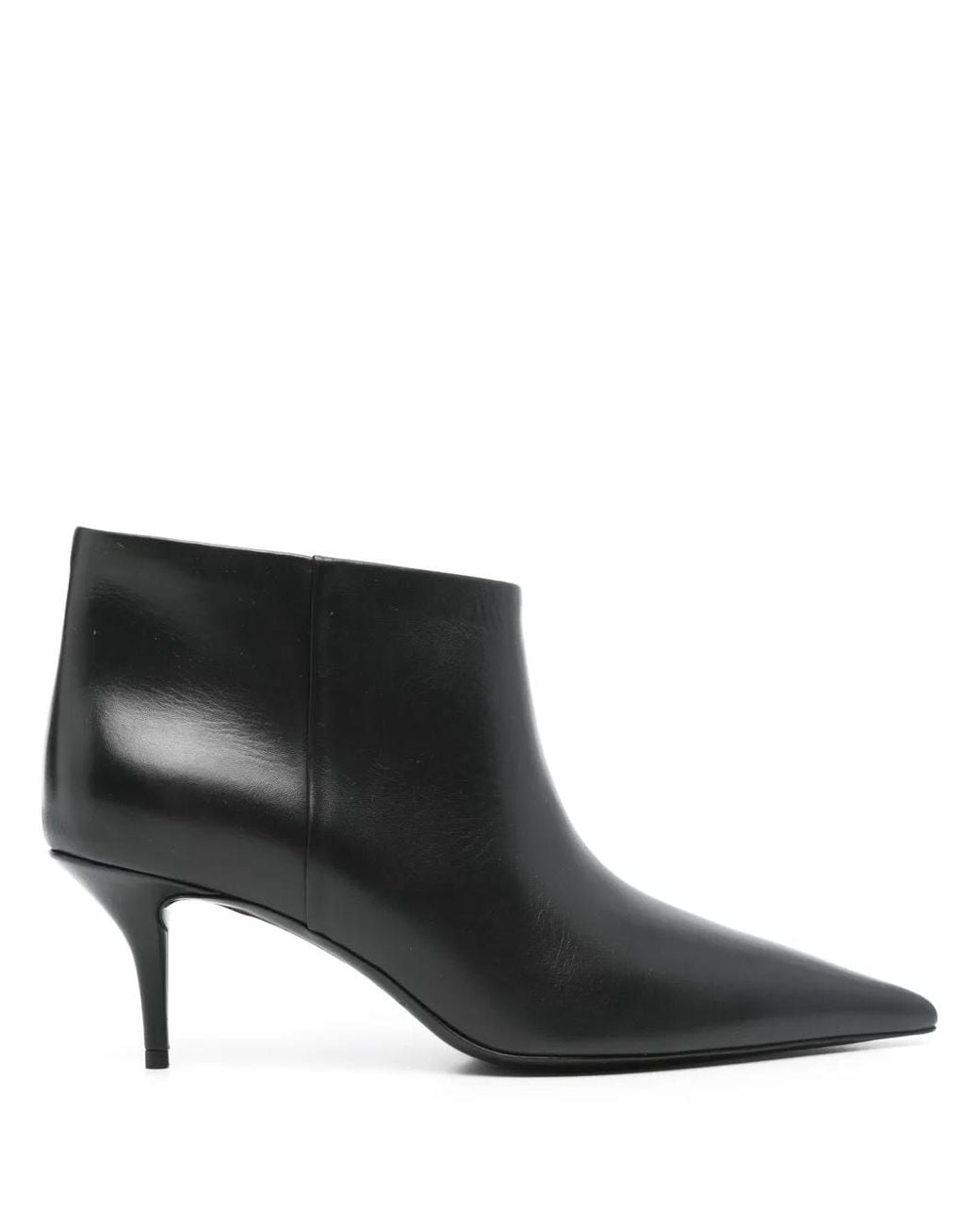 Fabiana Filippi Black Leather Pointed Ankle Boots