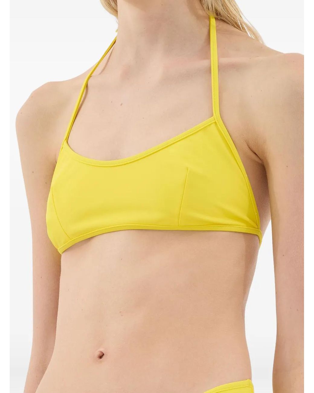 Sunnei Yellow Reversible Bikini Top