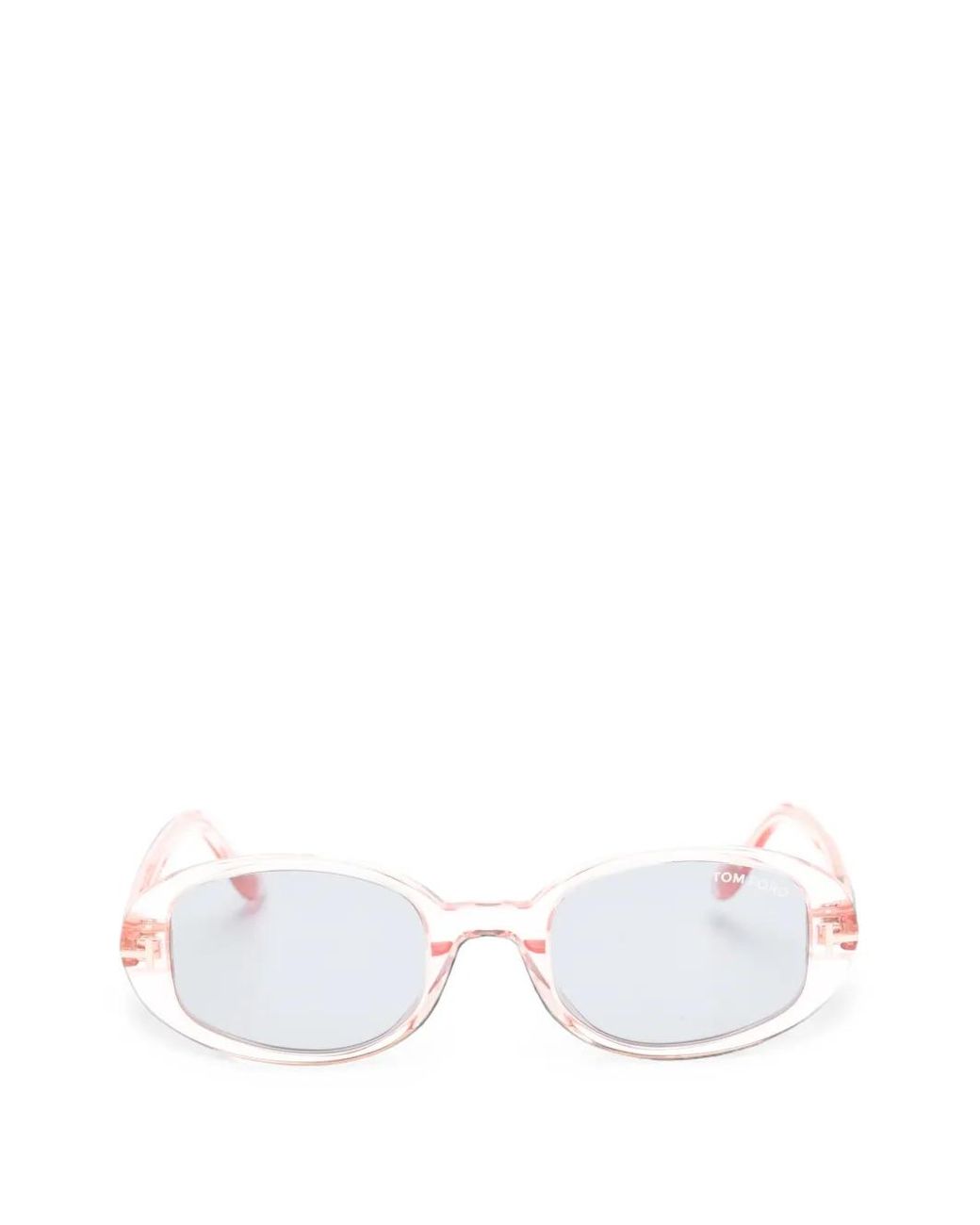 Tom Ford White Iggy Oval-Frame Sunglasses