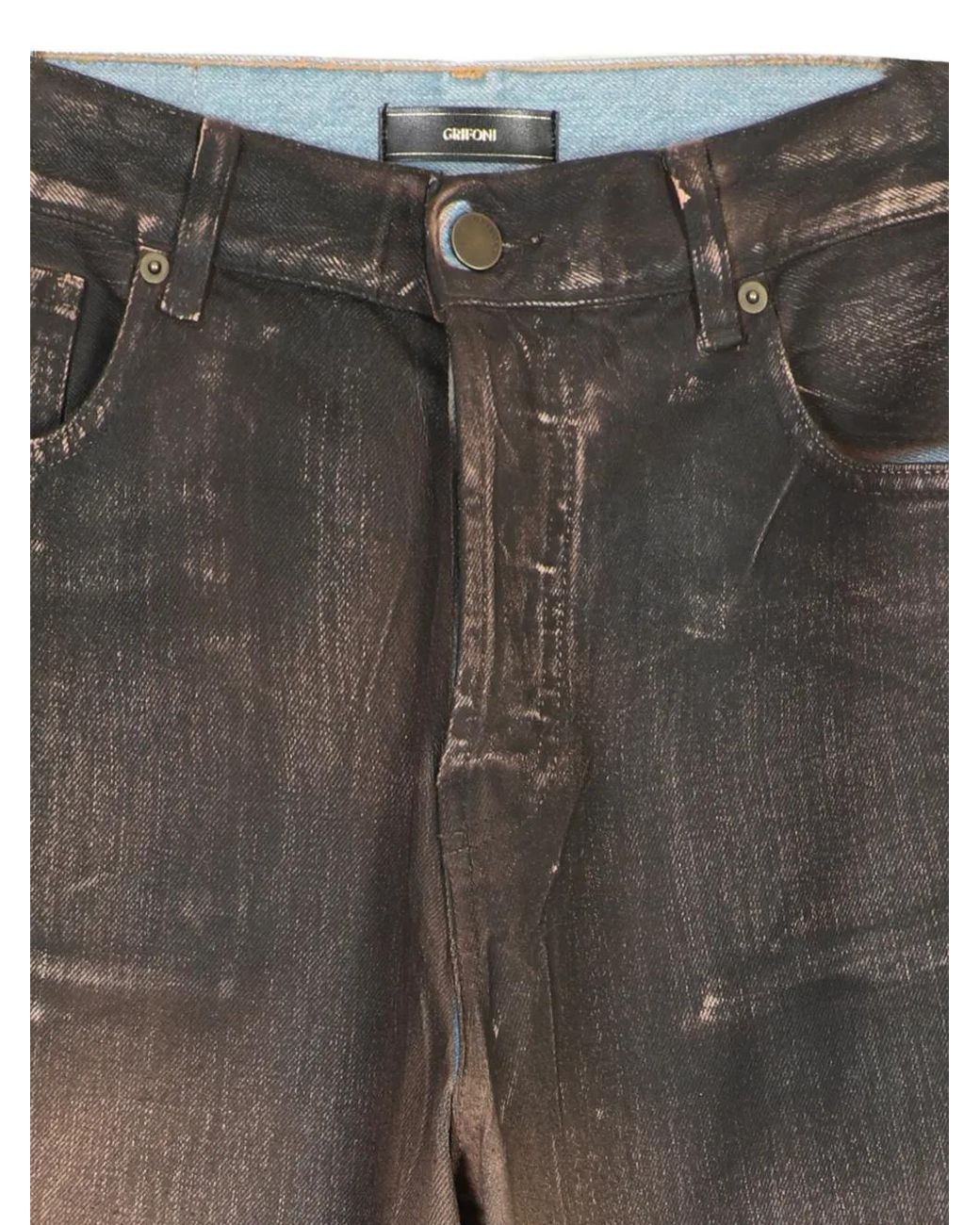 Grifoni Jeans Mit Gewachstem Effekt in Gray für Herren