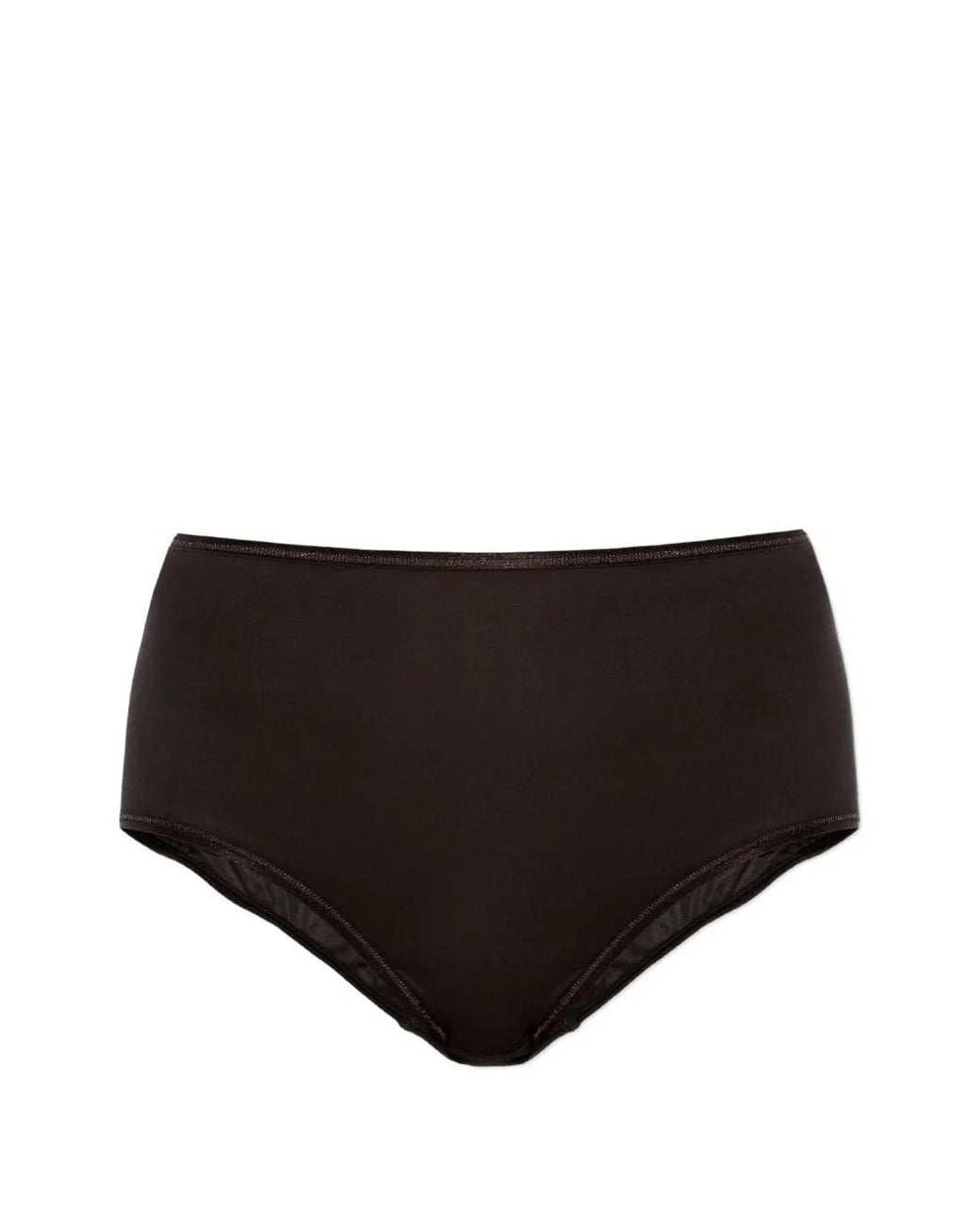 Hanro Black Cotton Seamless Briefs