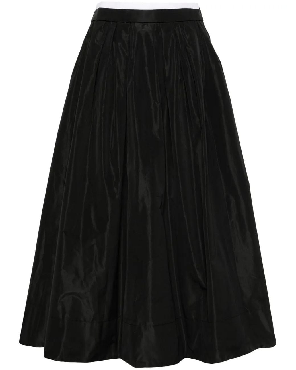 Maje Black Maxi Skirt With Contrast Waistband