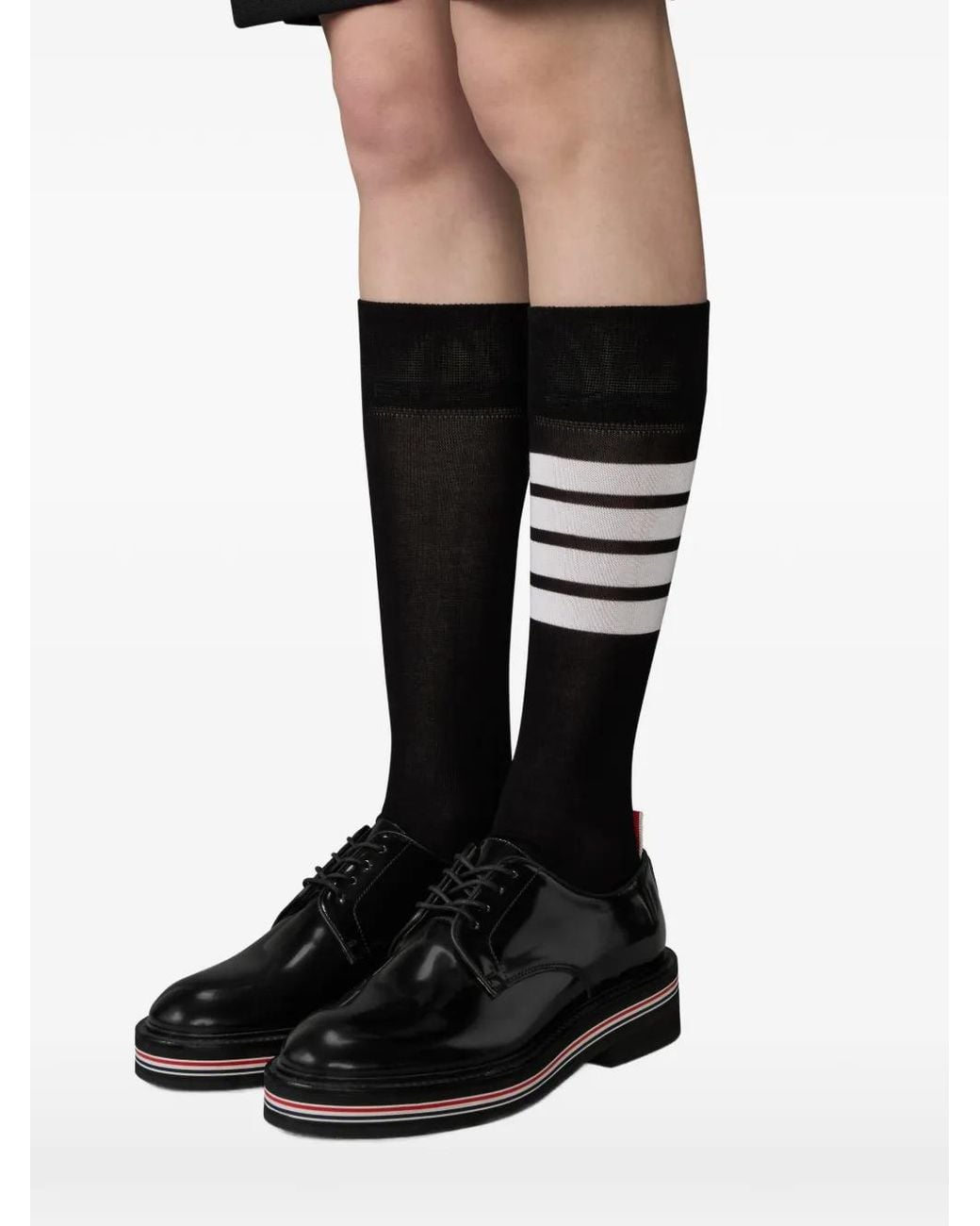 Thom Browne Black Soft Spazzolato Rubber Sole Uniform Shoes