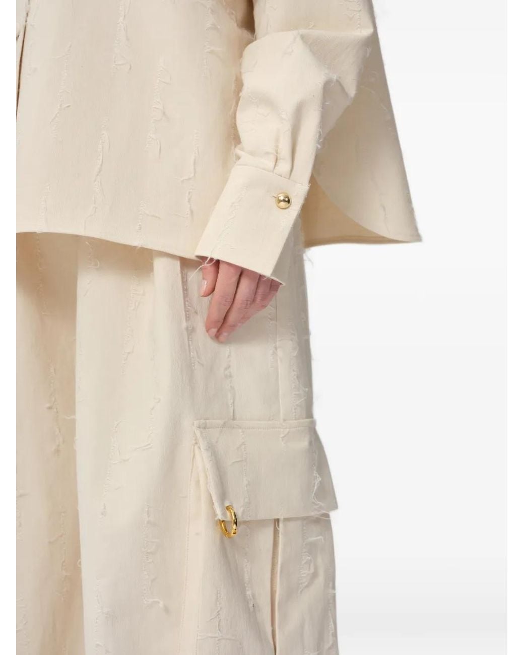 Camicia Dunes Con Nappa di Concepto in Natural