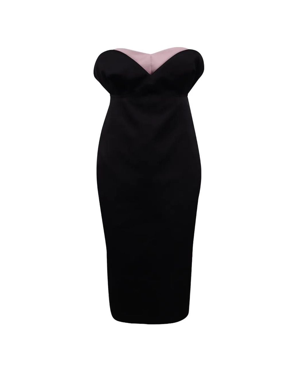 N°21 Black Robe-Bustier Bicolore À Coupe Mi-Longue