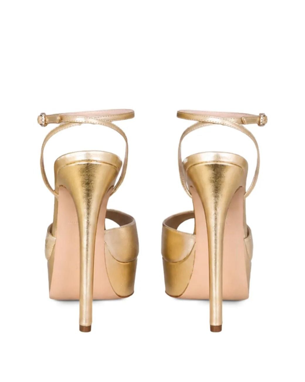 Andrea Wazen Loulou Metallic-Effect Platform Sandals