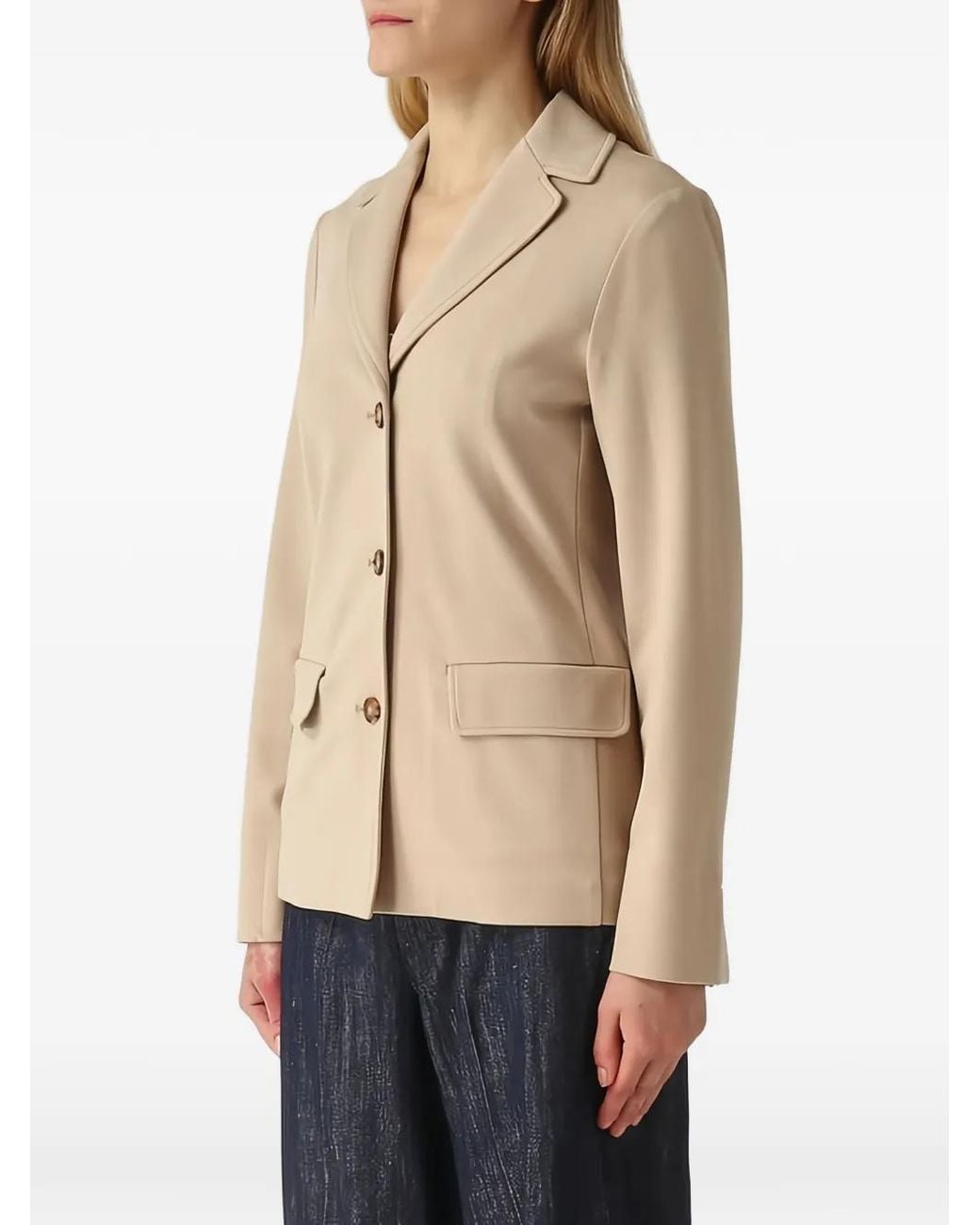 Max Mara Natural Baco Single-Breasted Jacket