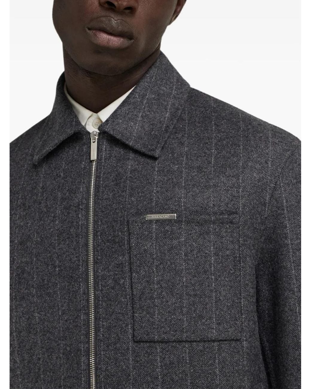 Ferragamo Black Cashmere-Blend Blouson for men