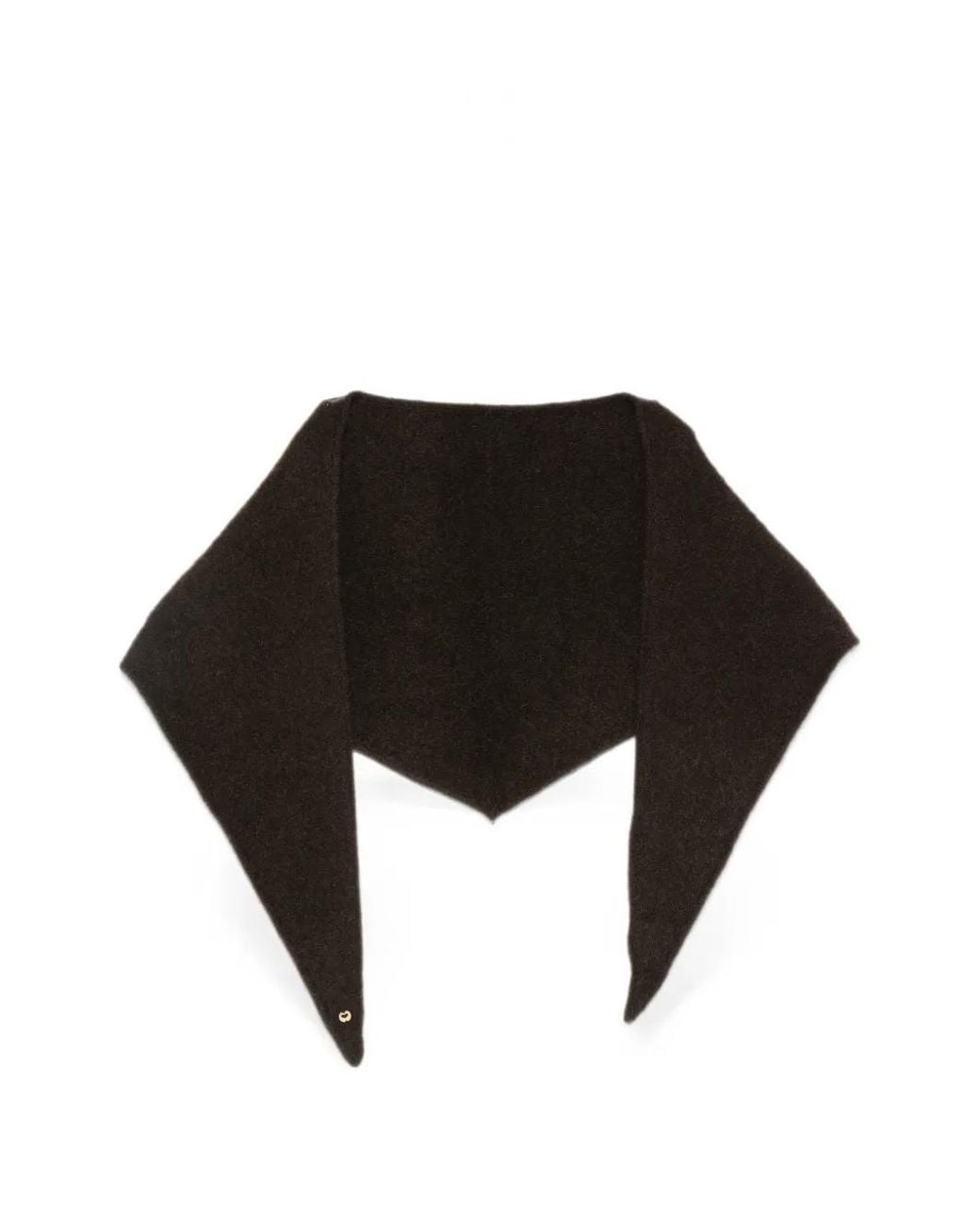 Maje Black Yak Blend Triangle Scarf