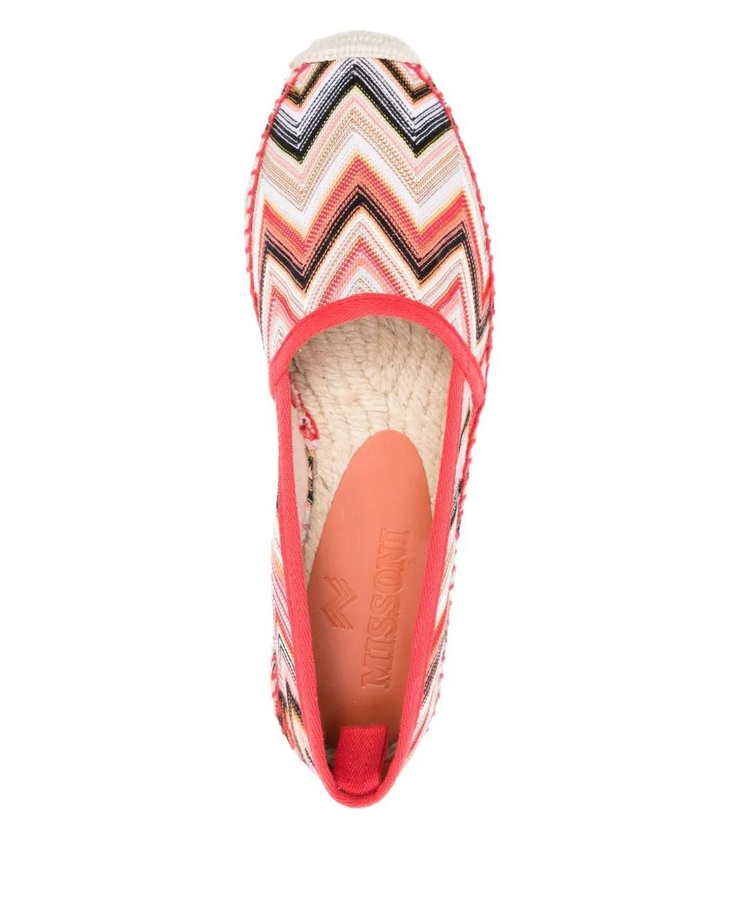 Missoni Red Espadrilles Mit Zickzackmuster