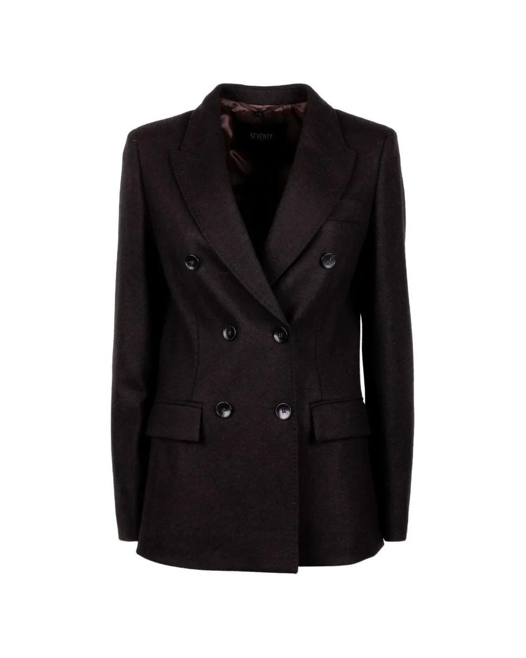 Seventy Black Double-Breasted Jacket