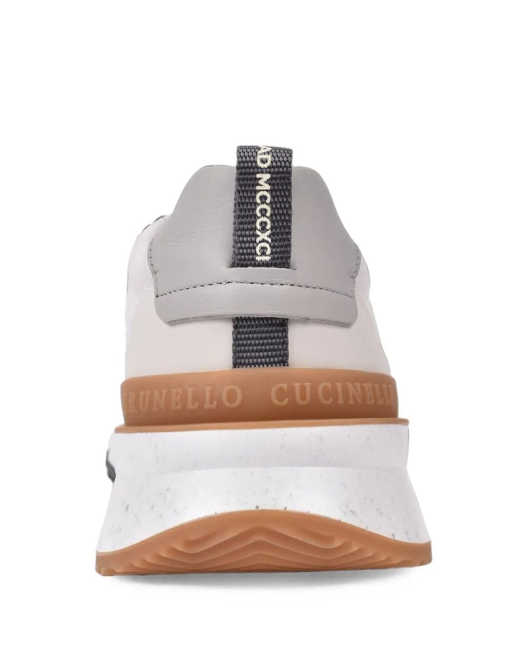 Brunello Cucinelli White Low-Top Leather Sneakers for men