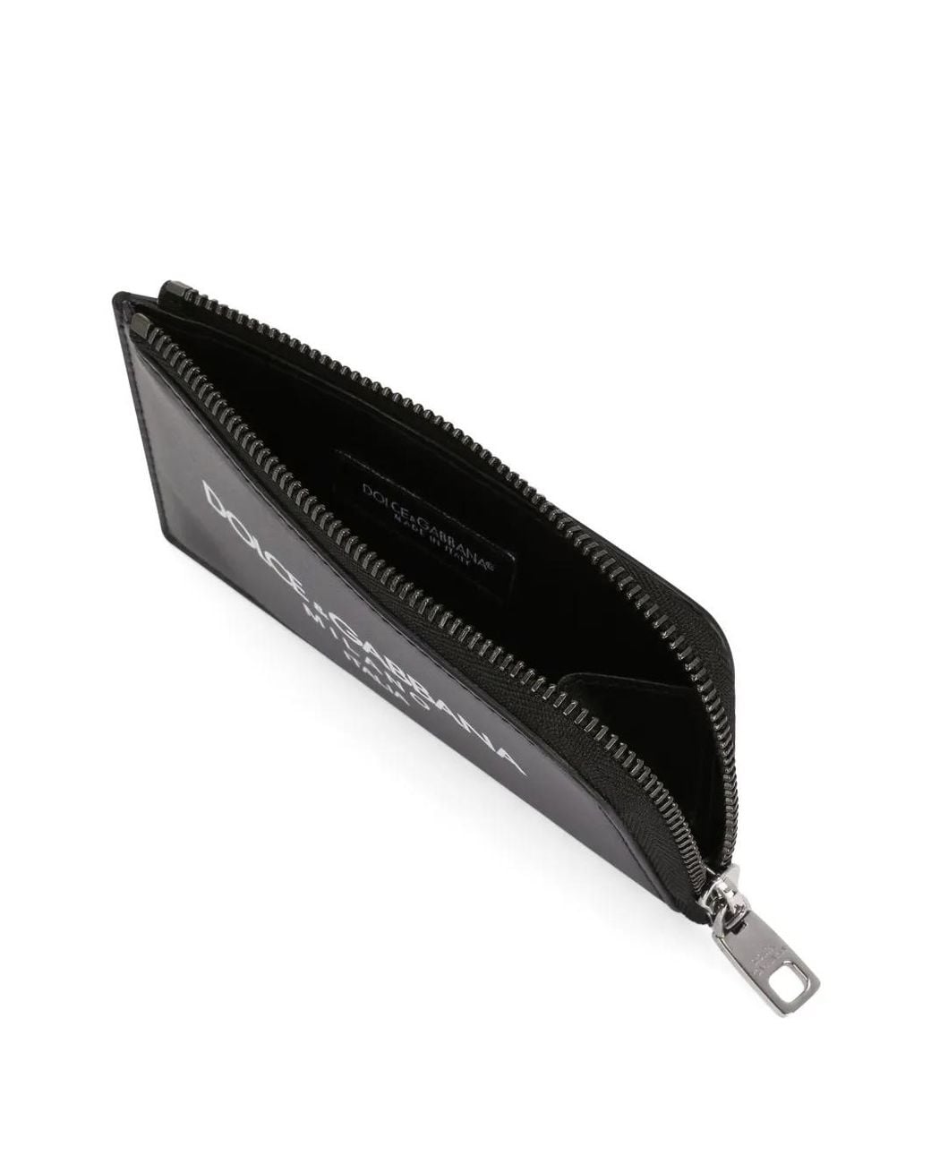 Dolce & Gabbana Black Leather Card Holder for men
