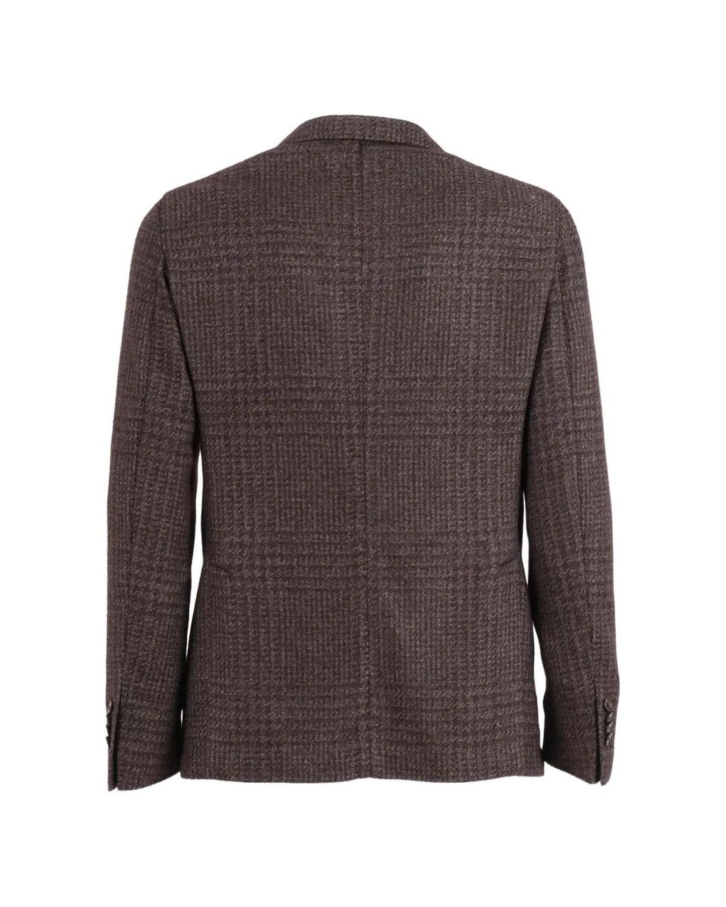 L.b.m. 1911 Brown Checked Single-Breasted Blazer for men