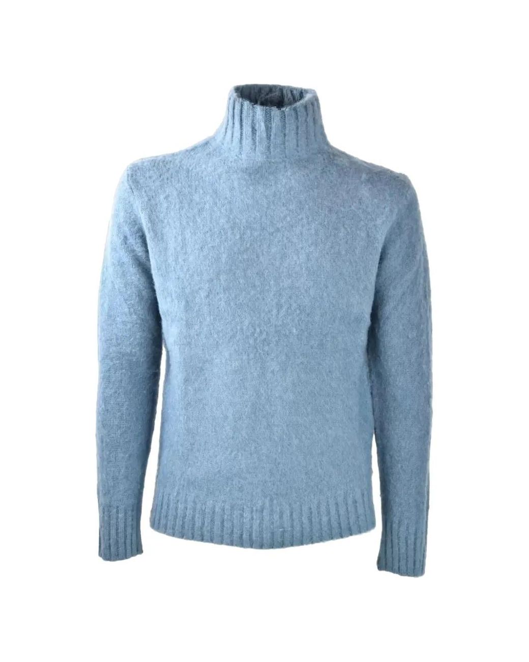 Aspesi Blue High-Neck Sweater for men