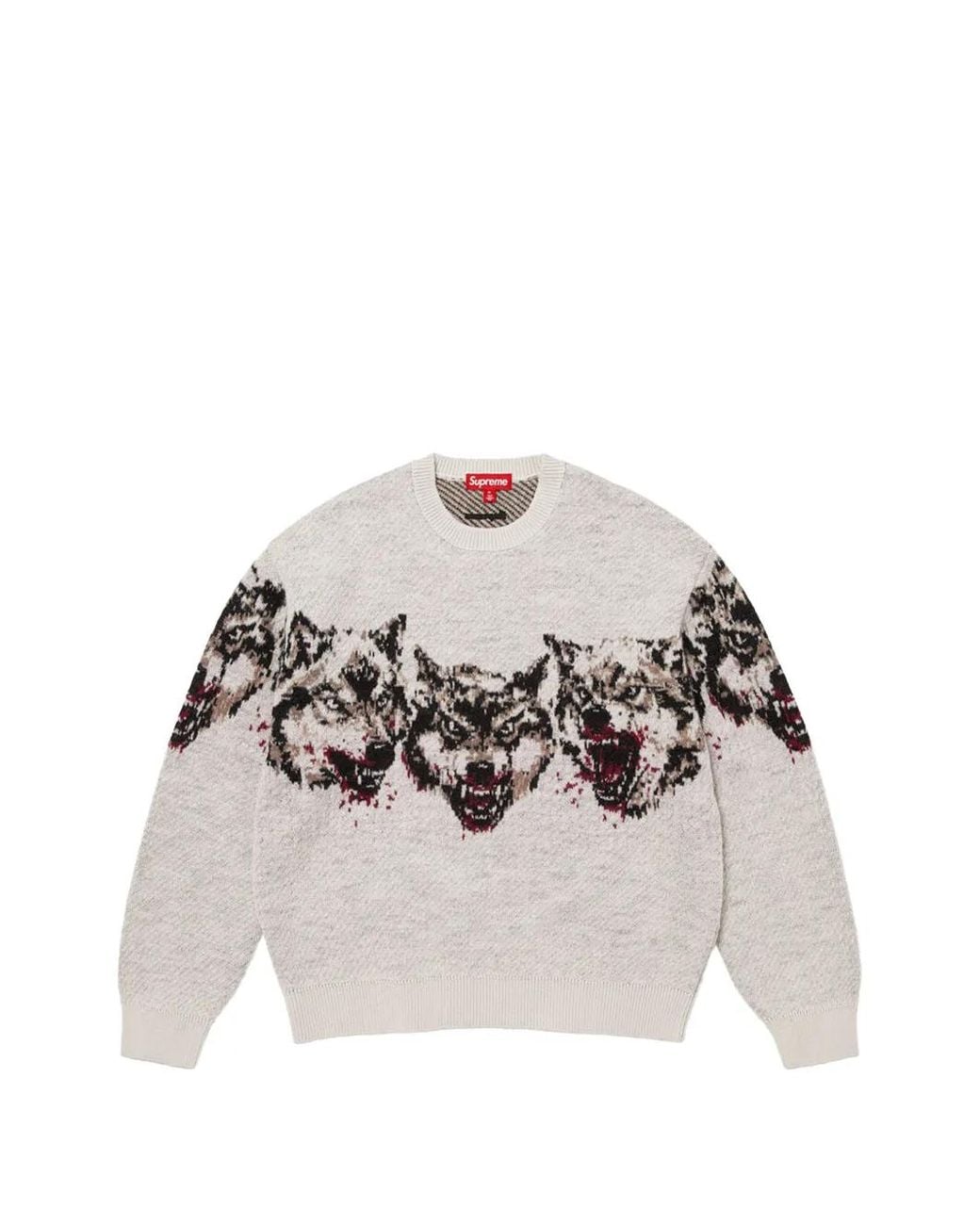 Supreme Natural Wolves Sweater for men
