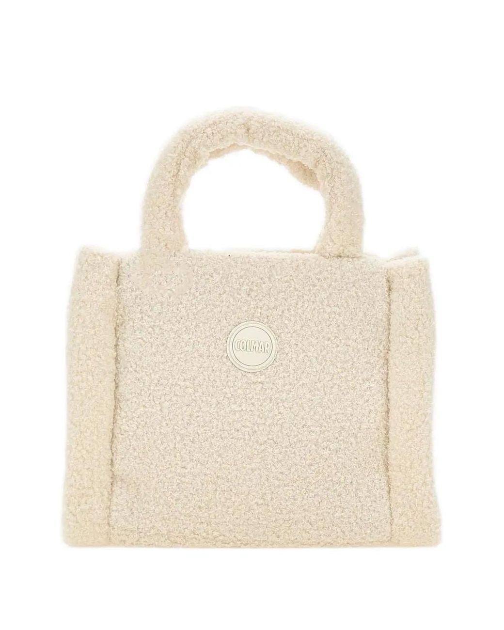 Colmar Natural Teddy-Effect Square Tote Bag