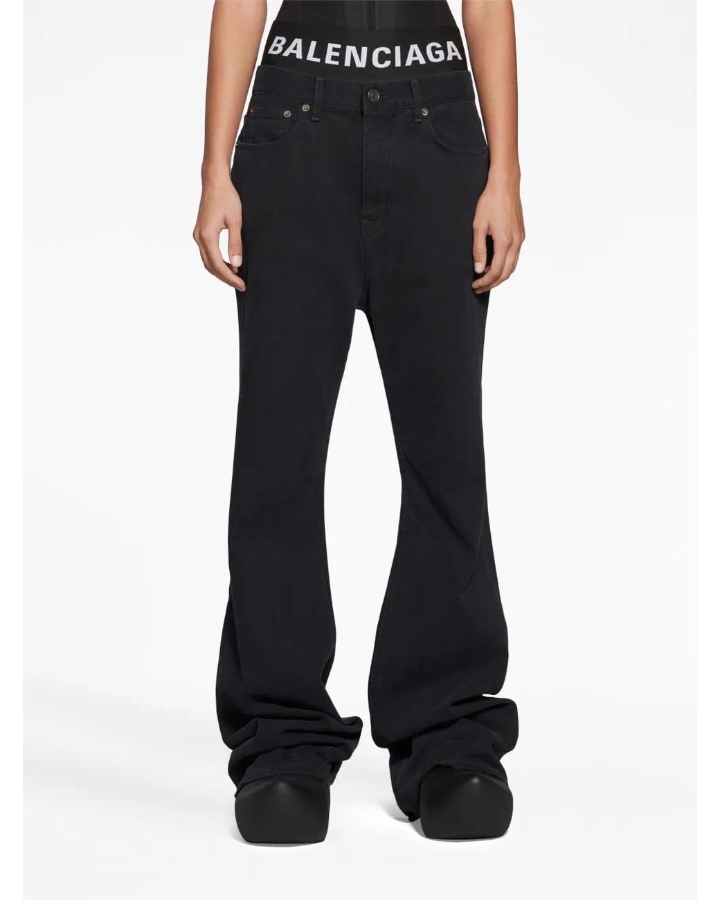 Balenciaga Blue Low-Rise Flared Jeans
