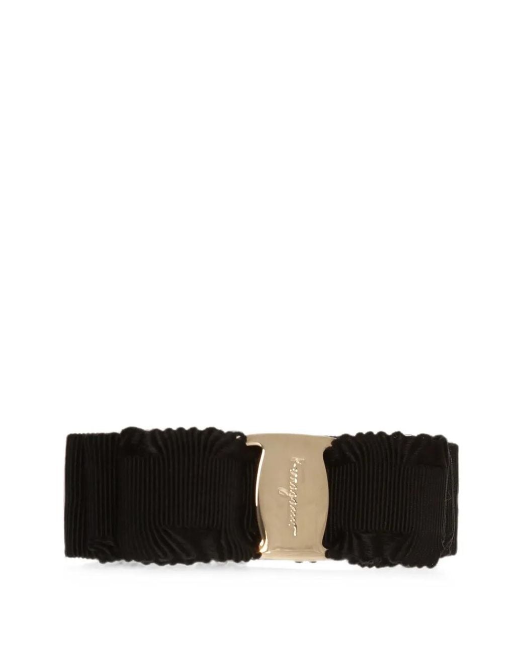 Ferragamo Black Vara Bow Hair Slide