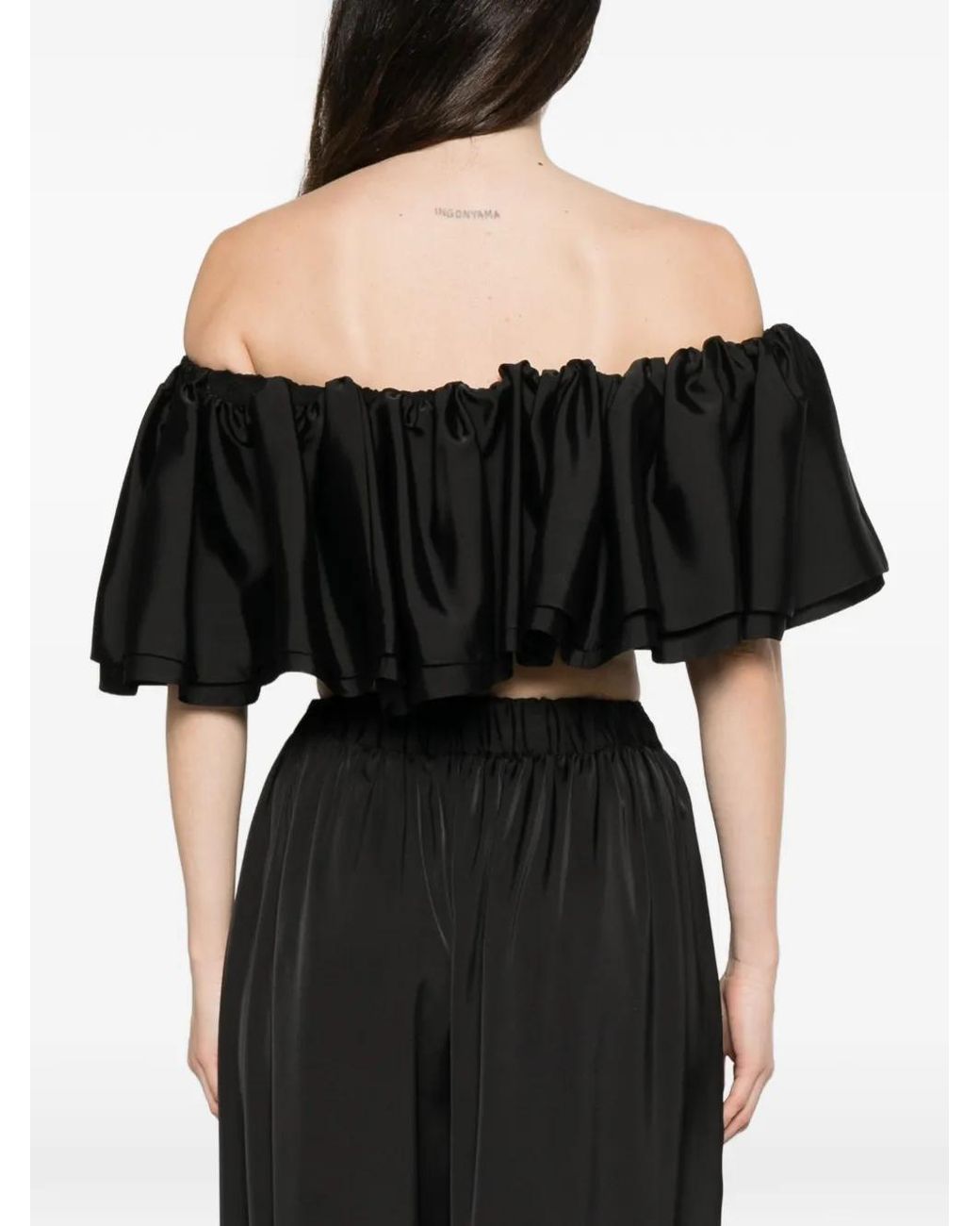 Parlor Black Elasticated-Waist Blouse