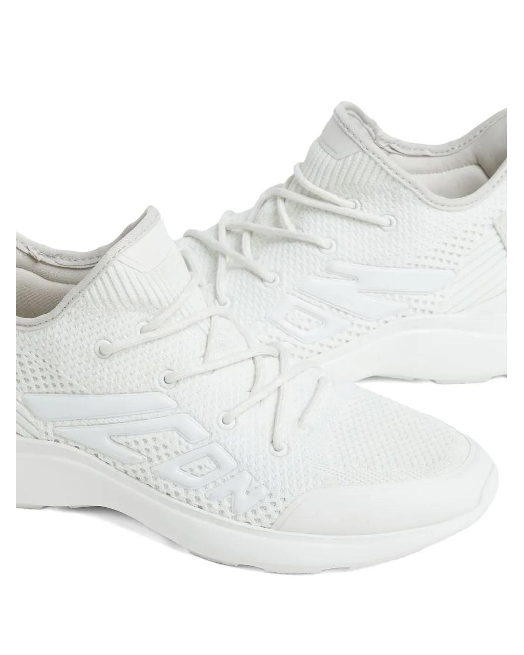 DSquared² White Embossed-Logo Sneakers for men