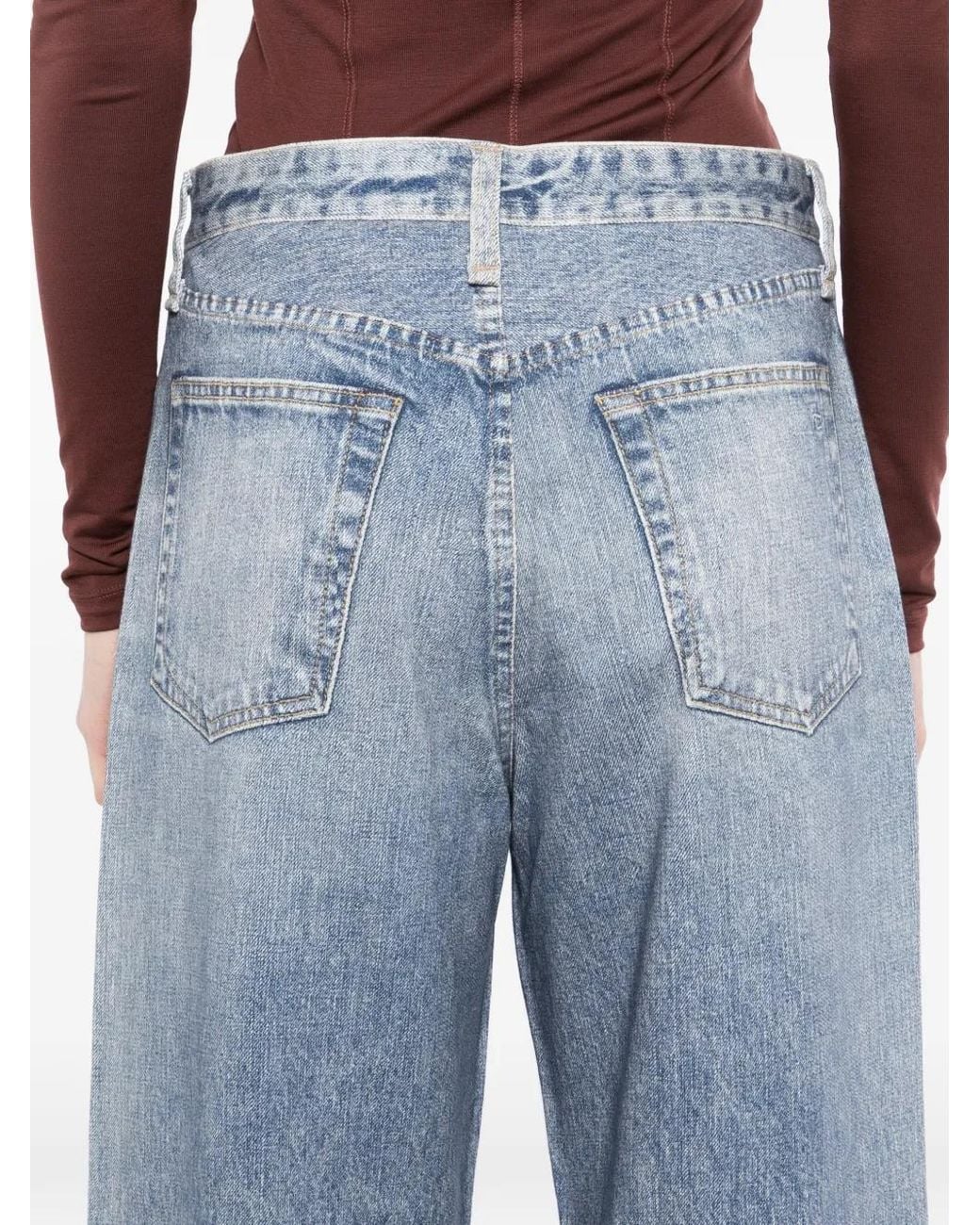Rag & Bone Blue Miramar Wide-Leg Pants