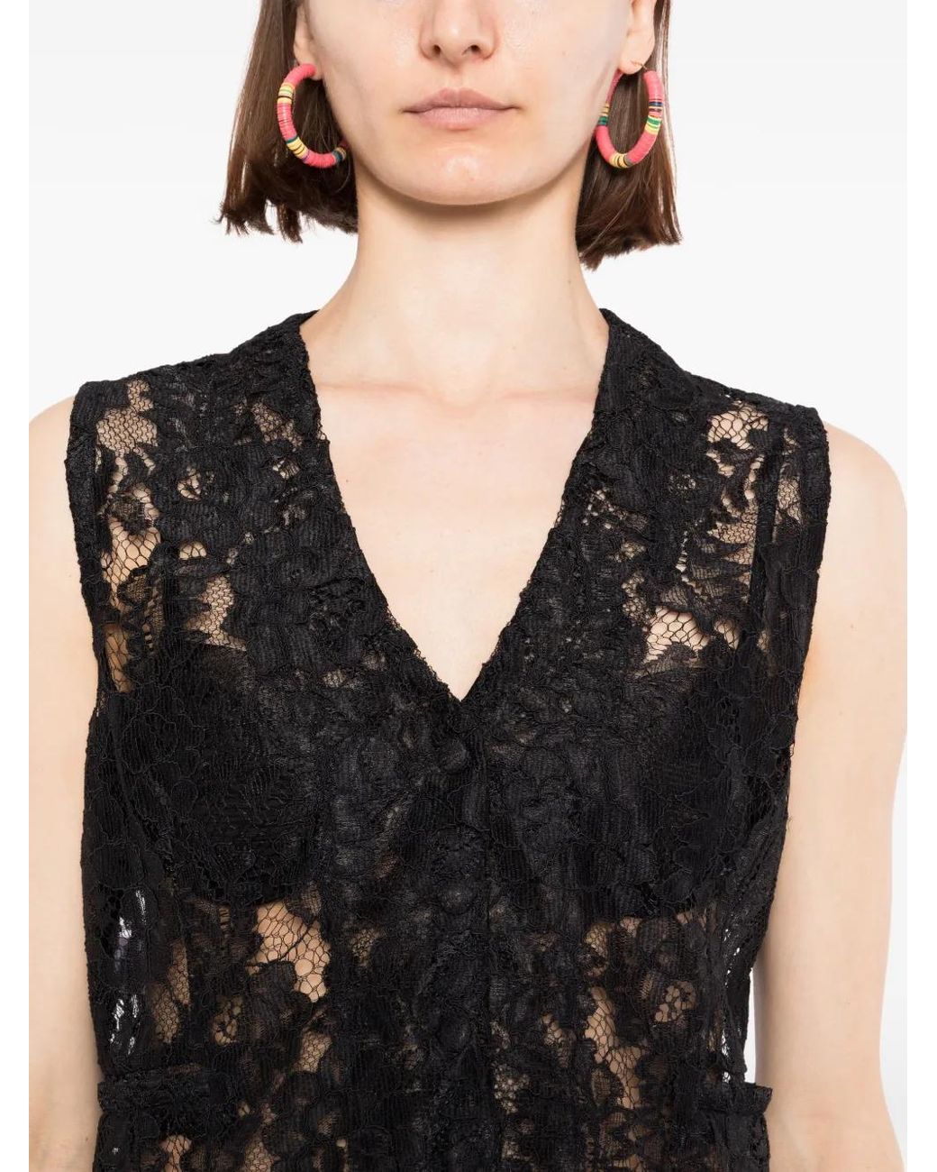BLAKLACE Black Lace V-Neck Top