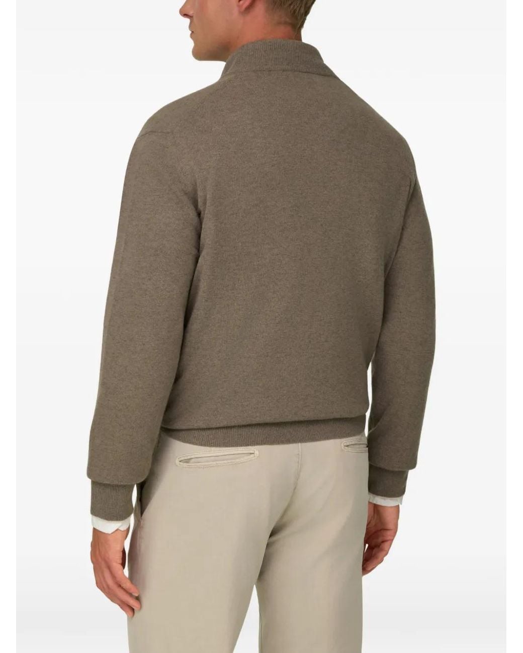 Boggi Brown Full-Zip Jumper for men