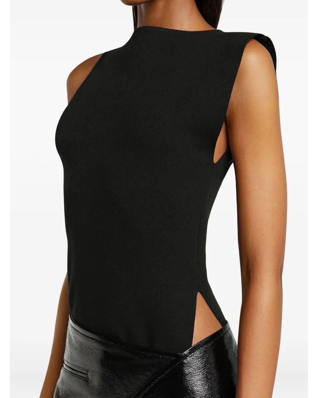 Courreges Oblique Top in het Black