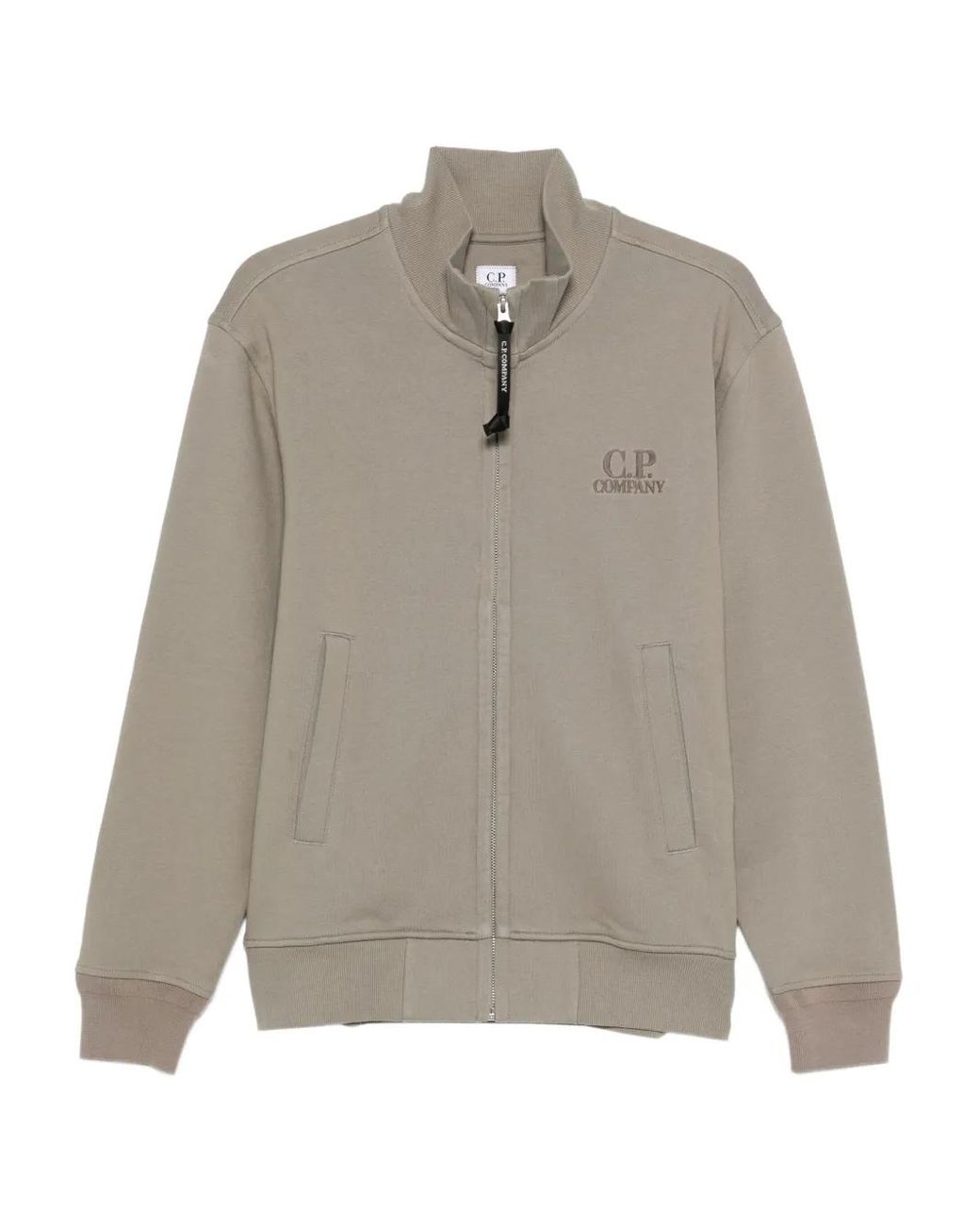 C P Company Gray Zip-Up Sweatshirt for men