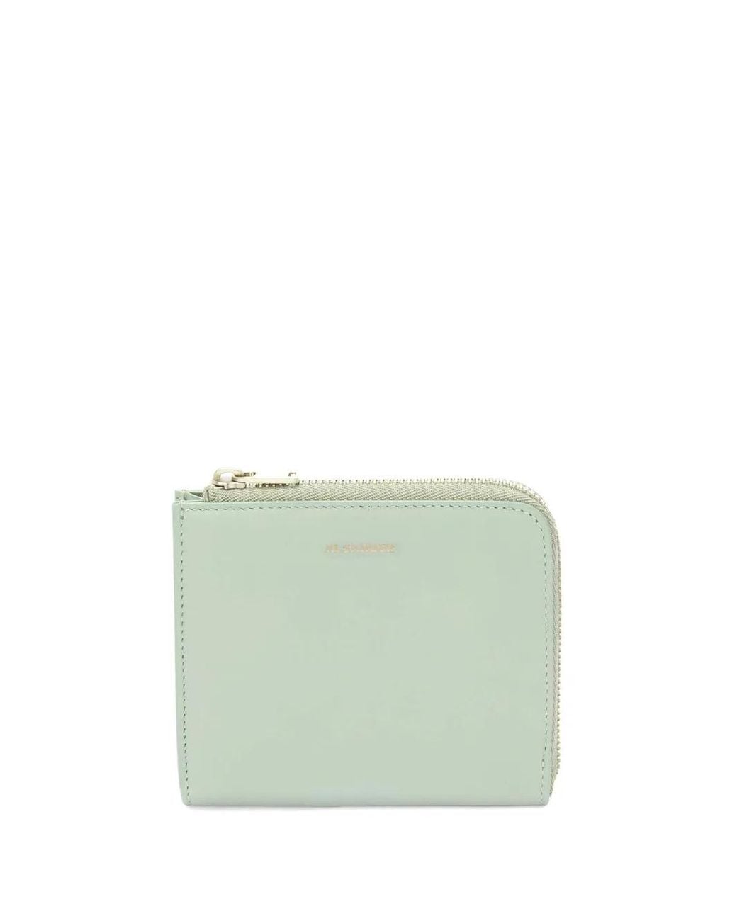 Jil Sander Green Logo-Debossed Leather Wallet for men